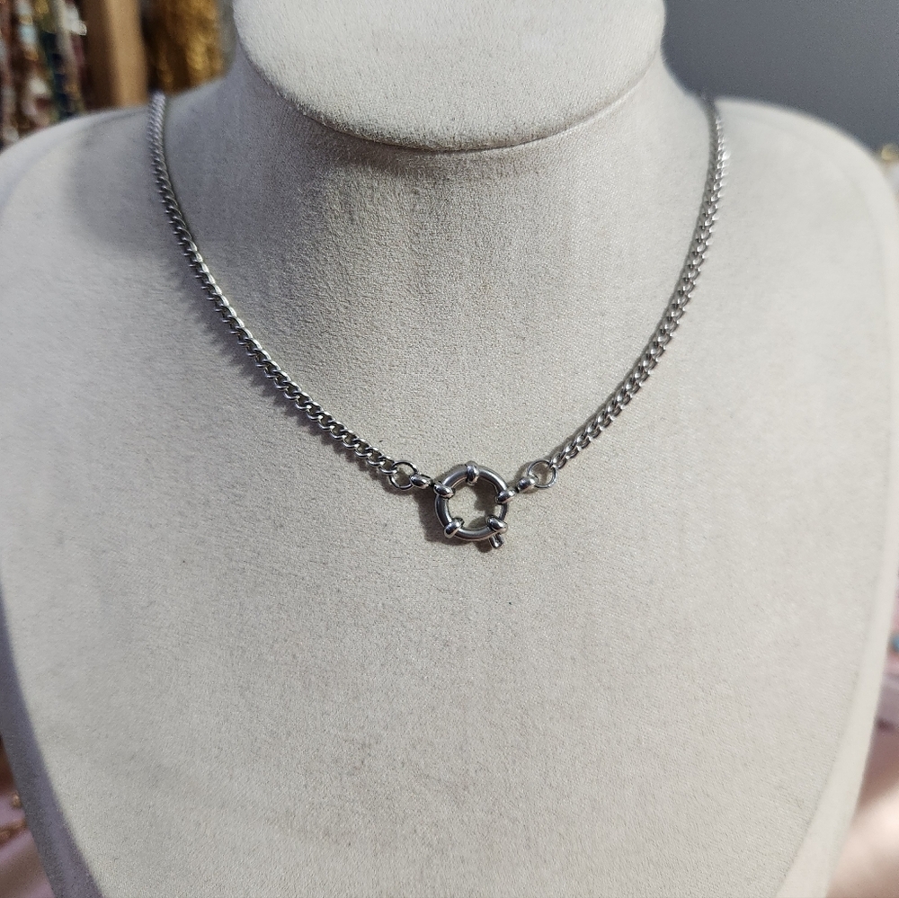 Stainless Steel Sailor Clasp Necklace
